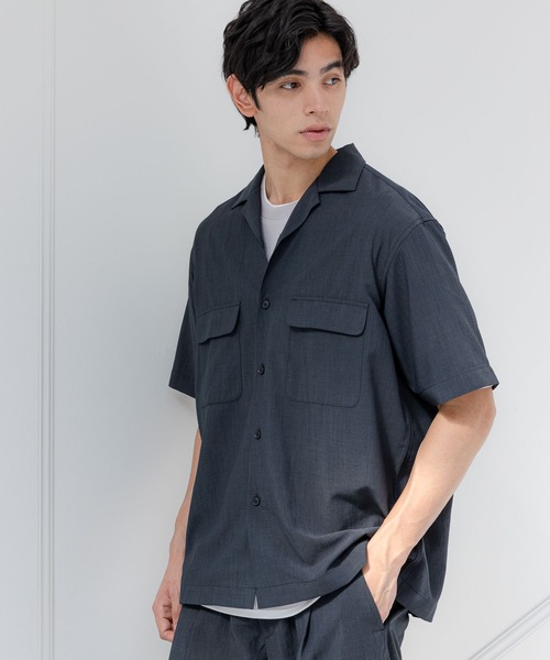GLOBAL WORK(グローバルワーク)の「爽快DRYタッチシャツ/半袖/163430(シャツ/ブラウス・メンズ・ホワイト系その他2/その他/ライトグレー/グリーン系その他7/ネイビー/ブラウン・SMALL/MEDIUM/X-LARGE/LARGE)」の13枚目の写真