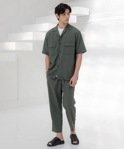 GLOBAL WORK(グローバルワーク)の「爽快DRYタッチシャツ/半袖/163430(シャツ/ブラウス・メンズ・ホワイト系その他2/その他/ライトグレー/グリーン系その他7/ネイビー/ブラウン・SMALL/MEDIUM/X-LARGE/LARGE)」の15枚目の写真