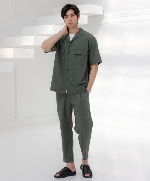 GLOBAL WORK(グローバルワーク)の「爽快DRYタッチシャツ/半袖/163430(シャツ/ブラウス・メンズ・ホワイト系その他2/その他/ライトグレー/グリーン系その他7/ネイビー/ブラウン・SMALL/MEDIUM/X-LARGE/LARGE)」の16枚目の写真