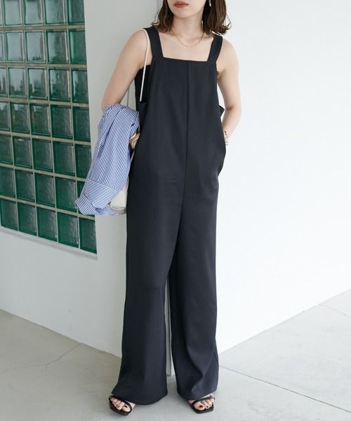 DISCOAT（ディスコート）の「【新色追加/WEB限定】サマーサロペット（サロペット/オーバーオール・レディース・ブラック/アイボリー/グレー/モカ・MEDIUM）」の6枚目の写真