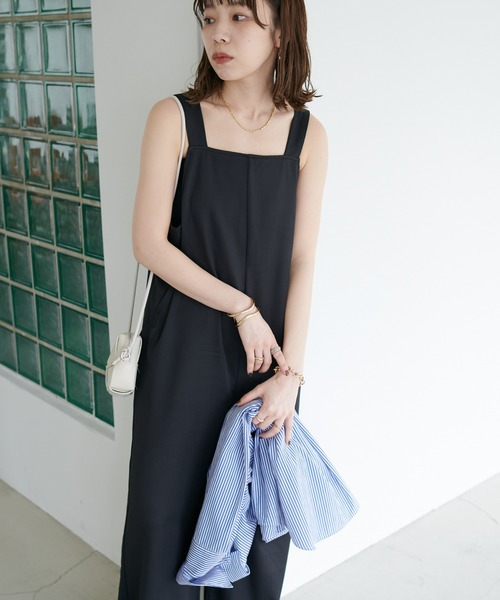 DISCOAT（ディスコート）の「【新色追加/WEB限定】サマーサロペット（サロペット/オーバーオール・レディース・ブラック/アイボリー/グレー/モカ・MEDIUM）」の8枚目の写真