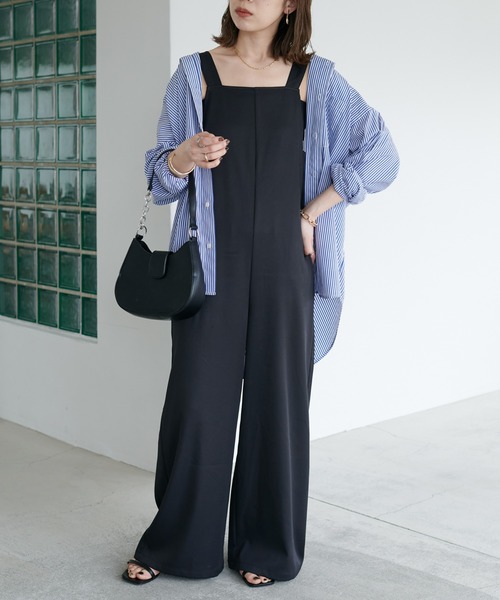 DISCOAT（ディスコート）の「【新色追加/WEB限定】サマーサロペット（サロペット/オーバーオール・レディース・ブラック/アイボリー/グレー/モカ・MEDIUM）」の11枚目の写真