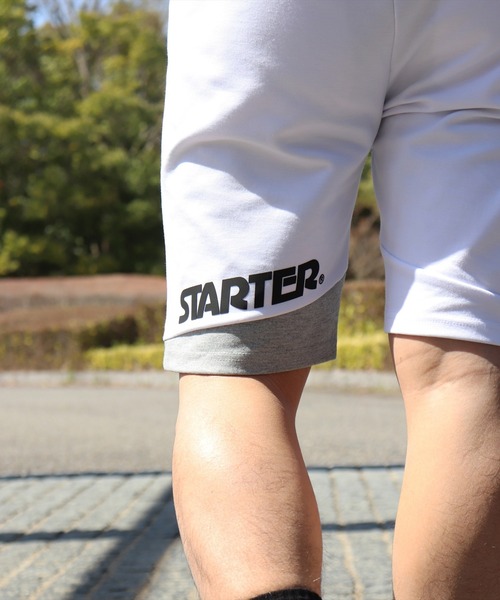 STARTER BLACK LABEL(スターターブラックレーベル)の「(RM)【STARTER BLACK LABEL × LUXE/R】ポンチ ショートパンツ(スウェットパンツ・メンズ・ブラック×グレー/ホワイト×グレー/ブラック×ブラック・MEDIUM/LARGE/X-LARGE)」の8枚目の写真