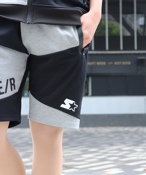 STARTER BLACK LABEL(スターターブラックレーベル)の「(RM)【STARTER BLACK LABEL × LUXE/R】ポンチ ショートパンツ(スウェットパンツ・メンズ・ブラック×グレー/ホワイト×グレー/ブラック×ブラック・MEDIUM/LARGE/X-LARGE)」の13枚目の写真