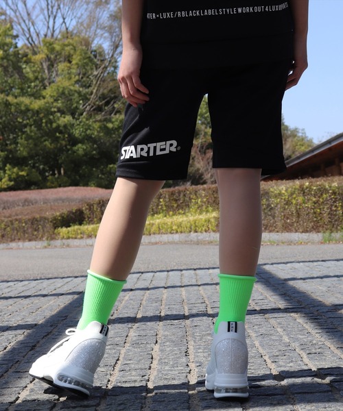 STARTER BLACK LABEL(スターターブラックレーベル)の「(RM)【STARTER BLACK LABEL × LUXE/R】ポンチ ショートパンツ(スウェットパンツ・メンズ・ブラック×グレー/ホワイト×グレー/ブラック×ブラック・MEDIUM/LARGE/X-LARGE)」の16枚目の写真