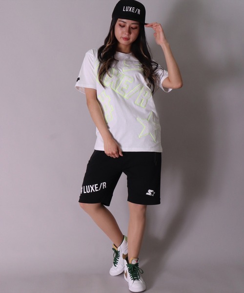 STARTER BLACK LABEL(スターターブラックレーベル)の「(RM)【STARTER BLACK LABEL × LUXE/R】ポンチ ショートパンツ(スウェットパンツ・メンズ・ブラック×グレー/ホワイト×グレー/ブラック×ブラック・MEDIUM/LARGE/X-LARGE)」の19枚目の写真