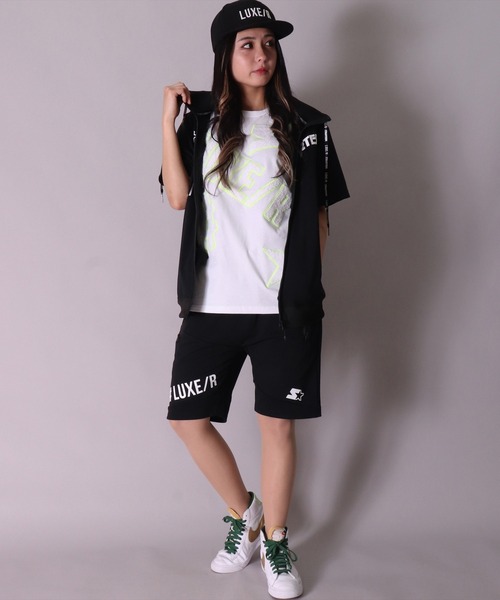 STARTER BLACK LABEL(スターターブラックレーベル)の「(RM)【STARTER BLACK LABEL × LUXE/R】ポンチ ショートパンツ(スウェットパンツ・メンズ・ブラック×グレー/ホワイト×グレー/ブラック×ブラック・MEDIUM/LARGE/X-LARGE)」の18枚目の写真