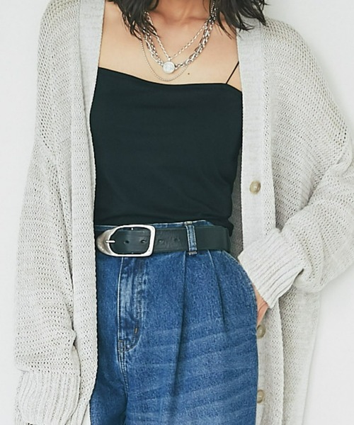 RIVE DROITE（リヴドロワ）の「カップインブラトップ（キャミソール・レディース・ブラック/オフホワイト/チャコールグレー・FREE）」の3枚目の写真