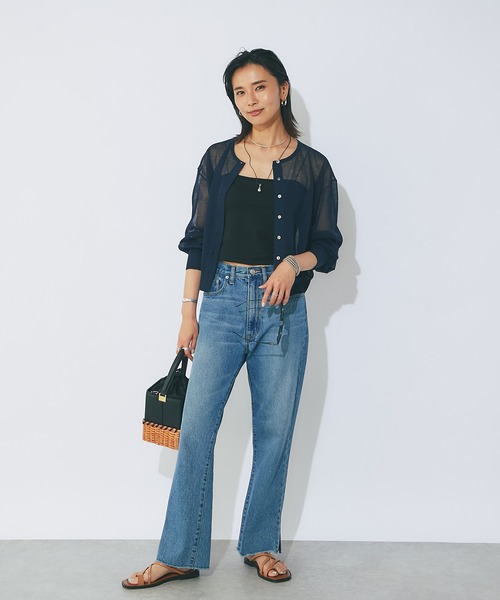 RIVE DROITE（リヴドロワ）の「カップインブラトップ（キャミソール・レディース・ブラック/オフホワイト/チャコールグレー・FREE）」の11枚目の写真