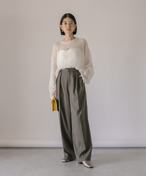 RIVE DROITE（リヴドロワ）の「カップインブラトップ（キャミソール・レディース・ブラック/オフホワイト/チャコールグレー・FREE）」の20枚目の写真