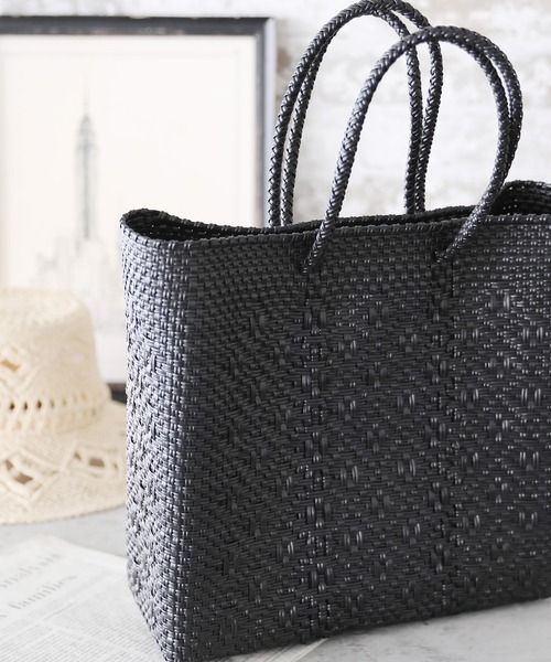 mysty woman（ミスティウーマン）の「ダイアガラトートBAG 184455（かごバッグ・レディース・ブラック/その他1/その他2・FREE）」の2枚目の写真