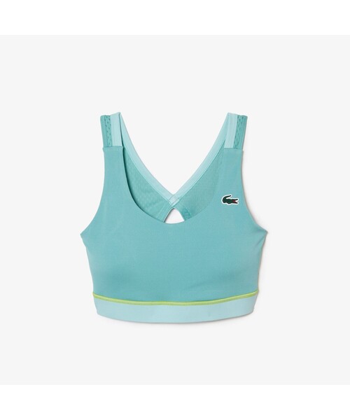 【セール】速乾 バックメッシュスポーツブラトップ / ヨガウェア（スポーツブラ）｜LACOSTE（ラコステ）