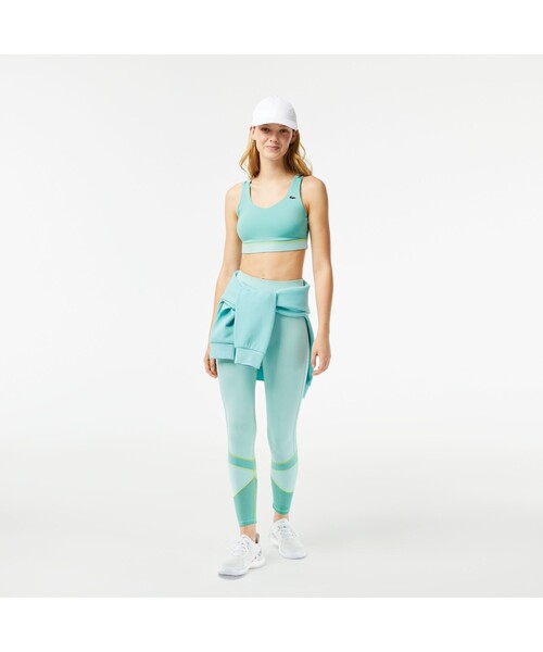 【セール】速乾 バックメッシュスポーツブラトップ / ヨガウェア（スポーツブラ）｜LACOSTE（ラコステ）
