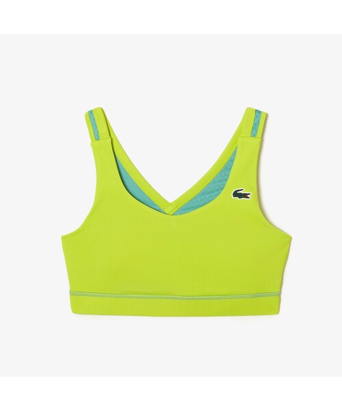 【セール】速乾 バックメッシュスポーツブラトップ / ヨガウェア（スポーツブラ）｜LACOSTE（ラコステ）