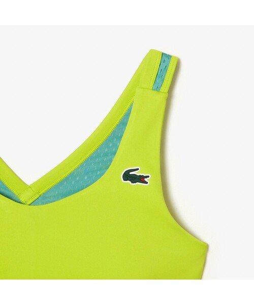 【セール】速乾 バックメッシュスポーツブラトップ / ヨガウェア（スポーツブラ）｜LACOSTE（ラコステ）