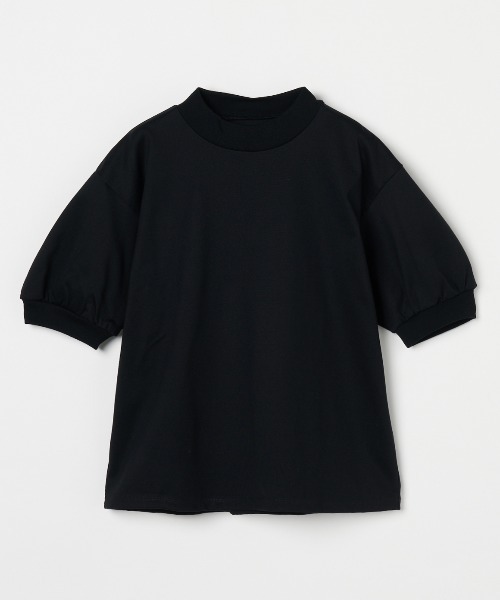 three dots（スリードッツ）の「ビッグストライプ パフTシャツ（Tシャツ/カットソー・レディース・ブラック/ホワイト×ブラック/ホワイト×ブルー/ホワイト/ホワイト×グレー/ホワイト系その他・SMALL）」の8枚目の写真