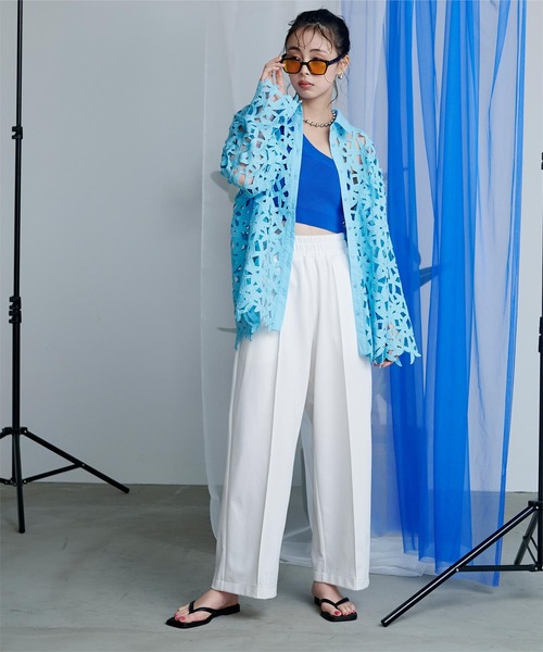 miette（ミエット）の「オーバーサイズレースシャツ（シャツ