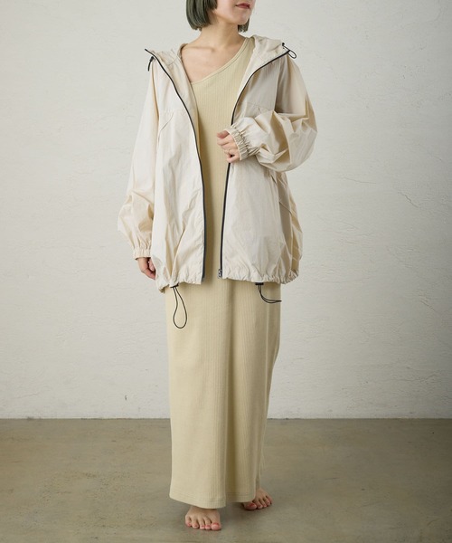 LOUNGEDRESS（ラウンジドレス）の「【earthy_/アーシー】リブワンショルタンクワンピース（ワンピース・レディース・ブラック/ベージュ・SMALL/MEDIUM）」の18枚目の写真