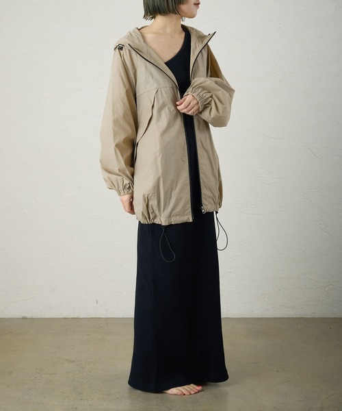 LOUNGEDRESS（ラウンジドレス）の「【earthy_/アーシー】リブワンショルタンクワンピース（ワンピース・レディース・ブラック/ベージュ・SMALL/MEDIUM）」の7枚目の写真