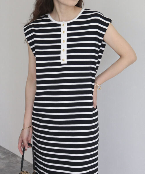 fredy emue（フレディエミュ）の「ボーダー2WAYフレンチスリーブワンピース（ワンピース・レディース・ホワイト系その他/ブラック系その他/グレー系その他・38）」の19枚目の写真