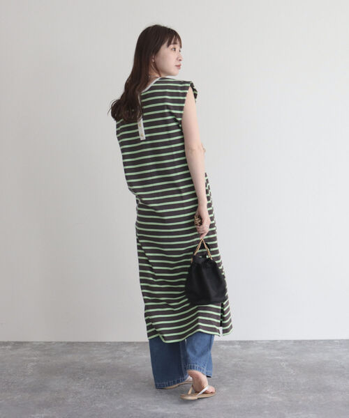 fredy emue（フレディエミュ）の「ボーダー2WAYフレンチスリーブワンピース（ワンピース・レディース・ホワイト系その他/ブラック系その他/グレー系その他・38）」の15枚目の写真