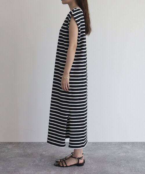 fredy emue（フレディエミュ）の「ボーダー2WAYフレンチスリーブワンピース（ワンピース・レディース・ホワイト系その他/ブラック系その他/グレー系その他・38）」の16枚目の写真