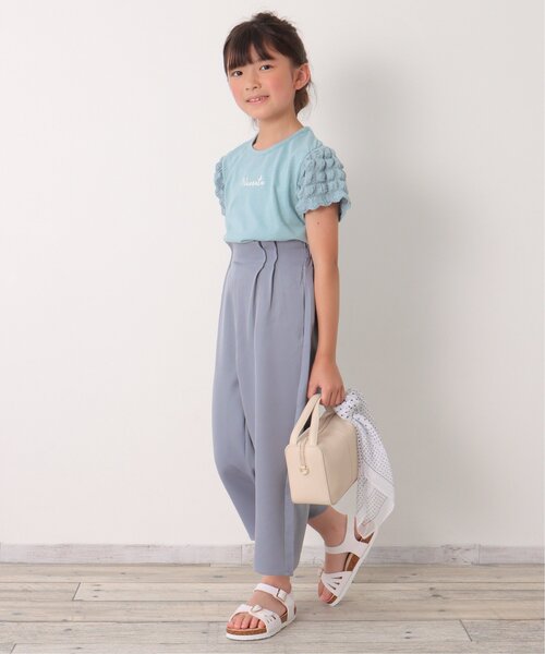 セール】ストレッチサス付きワイドパンツ（120~160cm）（その他パンツ