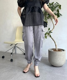 prose verse | サイドポケットサテンジョガーパンツ(カーゴパンツ)