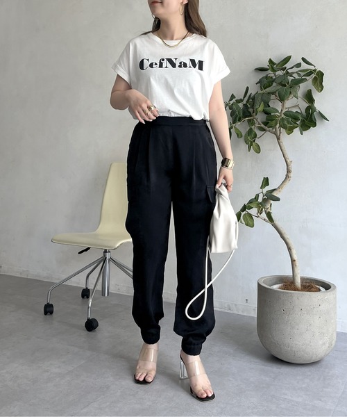 prose verse（プロズヴェール）の「サイドポケットサテンジョガーパンツ（カーゴパンツ・レディース・カーキ/グレー/ブラック・ﾌﾘ-）」の11枚目の写真