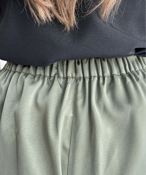 prose verse（プロズヴェール）の「サイドポケットサテンジョガーパンツ（カーゴパンツ・レディース・カーキ/グレー/ブラック・ﾌﾘ-）」の14枚目の写真