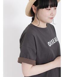 Samansa Mos2 | 袖配色プリントアソートTシャツ(Tシャツ/カットソー)