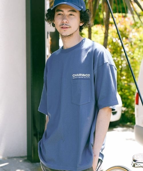 CHARI&CO(チャリアンドコー)の「【CHARI&CO SAFE RIDE for BAYFLOW】ポケットTシャツ(Tシャツ/カットソー・メンズ・オフホワイト/ブルー/レッド・MEDIUM/LARGE)」の3枚目の写真
