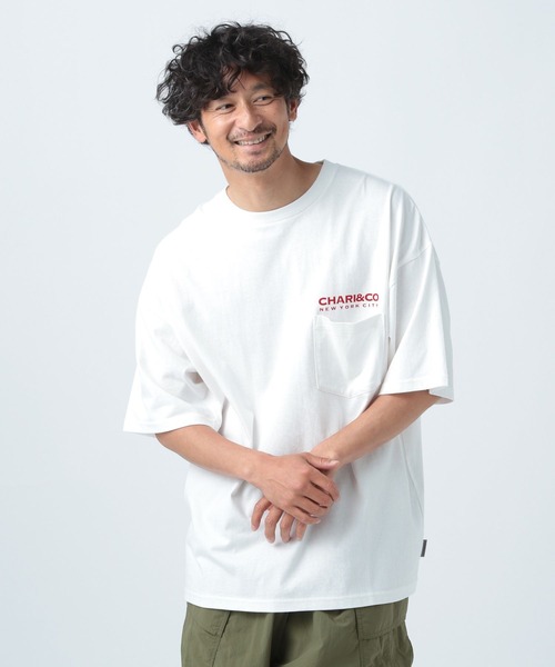 CHARI&CO(チャリアンドコー)の「【CHARI&CO SAFE RIDE for BAYFLOW】ポケットTシャツ(Tシャツ/カットソー・メンズ・オフホワイト/ブルー/レッド・MEDIUM/LARGE)」の10枚目の写真