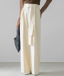 NEUNA | 【セットアップ対応】取り外し可能ウエストリボンベルトスラックスパンツ(スラックス)