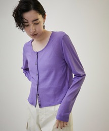 SALON adam et rope'（サロン アダム エ ロペ）の「KINANリブショートシアーカーディガン【洗える】（カーディガン/ボレロ・レディース）」