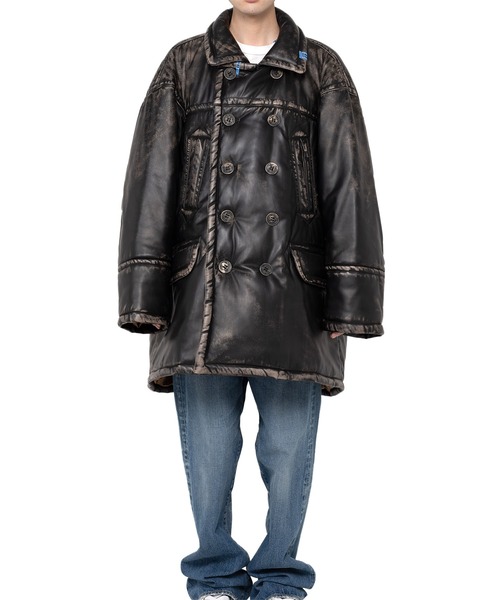 Maison MIHARA YASUHIRO(メゾンミハラヤスヒロ)の「Synthetic Leather Coat(その他アウター・メンズ・ブラック/ネイビー・46/44)」の4枚目の写真