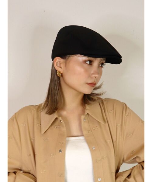 EMODA(エモダ)の「ハンチングベレー(ハンチング/ベレー帽・レディース・ブラック/ベージュ・FREE)」の7枚目の写真