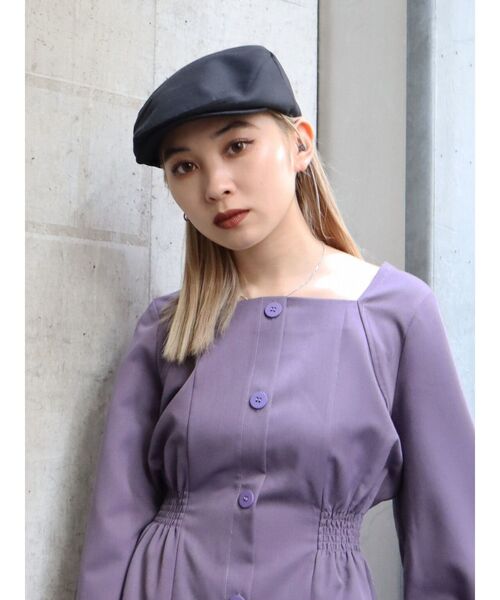 EMODA(エモダ)の「ハンチングベレー(ハンチング/ベレー帽・レディース・ブラック/ベージュ・FREE)」の15枚目の写真