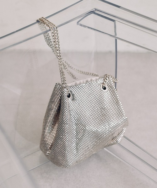 CIAOPANIC TYPY（チャオパニックティピー）の「メタルメッシュ巾着BAG（ショルダーバッグ・レディース・シャンパン/ピンク/ブラック/シルバー/ブルー/ゴールド・ONE SIZE）」の6枚目の写真