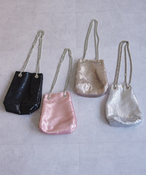 CIAOPANIC TYPY（チャオパニックティピー）の「メタルメッシュ巾着BAG（ショルダーバッグ・レディース・シャンパン/ピンク/ブラック/シルバー/ブルー/ゴールド・ONE SIZE）」の19枚目の写真