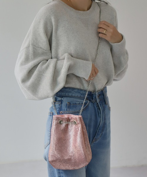 CIAOPANIC TYPY（チャオパニックティピー）の「メタルメッシュ巾着BAG（ショルダーバッグ・レディース・シャンパン/ピンク/ブラック/シルバー/ブルー/ゴールド・ONE SIZE）」の13枚目の写真