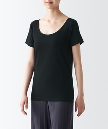 無印良品（ムジルシリョウヒン）の「あったか綿　クルーネック半袖Ｔシャツ（インナーウェア/肌着・レディース）」