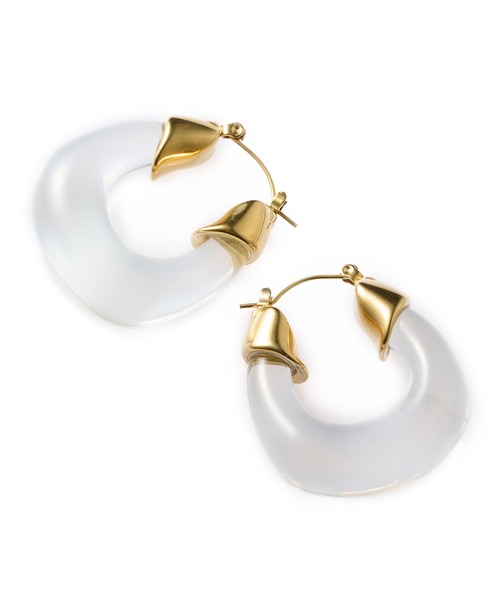 CENE(セネ)の「【CENE】セネ/カラークリアフープ(ピアス(両耳用)・レディース・グリーン/ホワイト/クリア・FREE)」の17枚目の写真