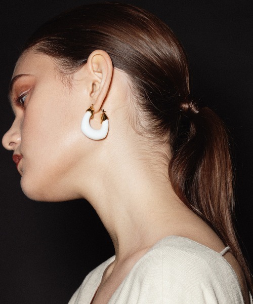 CENE(セネ)の「【CENE】セネ/カラークリアフープ(ピアス(両耳用)・レディース・グリーン/ホワイト/クリア・FREE)」の20枚目の写真