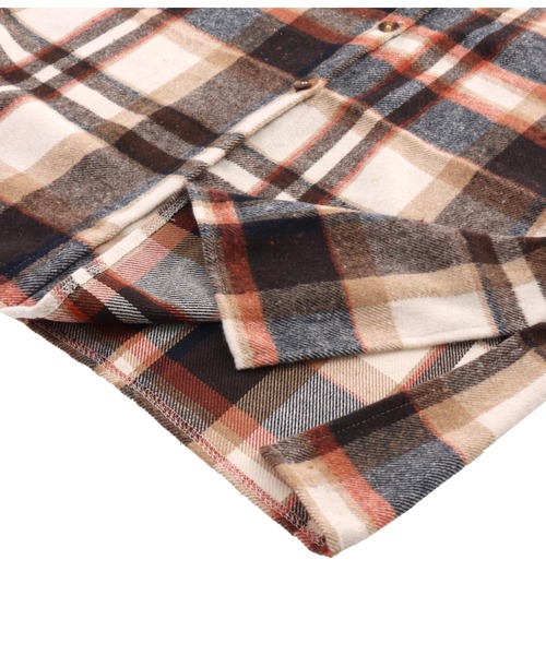 anap mimpi（アナップミンピ）の「ベイクカラーロング起毛シャツワンピース（ワンピース・レディース・ブラウン/オレンジ・FREE）」の17枚目の写真