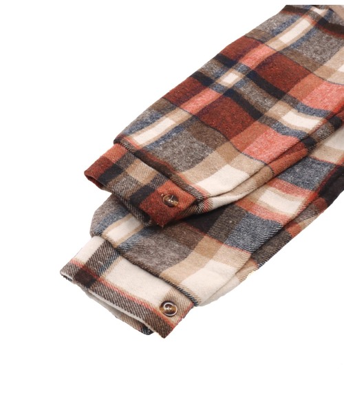 anap mimpi（アナップミンピ）の「ベイクカラーロング起毛シャツワンピース（ワンピース・レディース・ブラウン/オレンジ・FREE）」の18枚目の写真