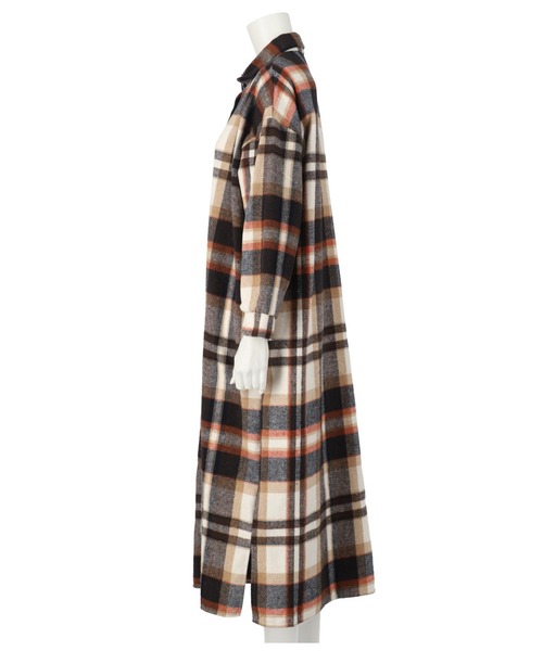 anap mimpi（アナップミンピ）の「ベイクカラーロング起毛シャツワンピース（ワンピース・レディース・ブラウン/オレンジ・FREE）」の14枚目の写真