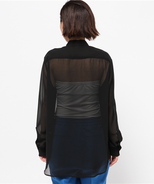 603（ロクマルサン）の「603 シフォンビックシャツ（シャツ/ブラウス・レディース・ホワイト/ブラック・FREE）」の11枚目の写真