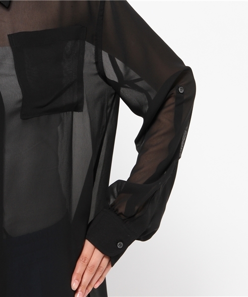 603（ロクマルサン）の「603 シフォンビックシャツ（シャツ/ブラウス・レディース・ホワイト/ブラック・FREE）」の8枚目の写真