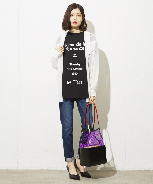 603（ロクマルサン）の「603 シフォンビックシャツ（シャツ/ブラウス・レディース・ホワイト/ブラック・FREE）」の13枚目の写真